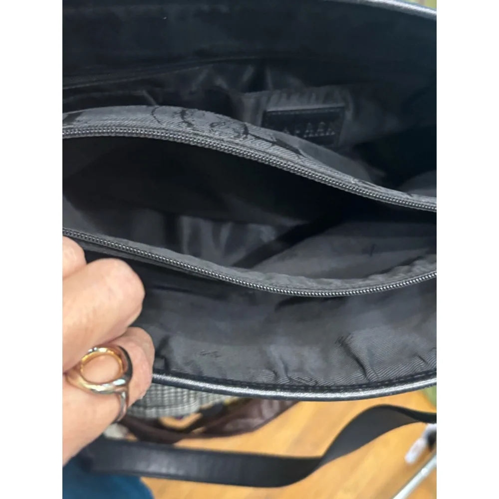 Lauren Ralph Lauren Black Monogram Tote Bag Authentic - Picture 6 of 11